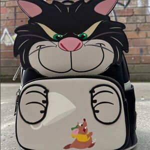 Disney Cinderella Lucifer Cat & Gus Loungefly Mini Backpack NWT